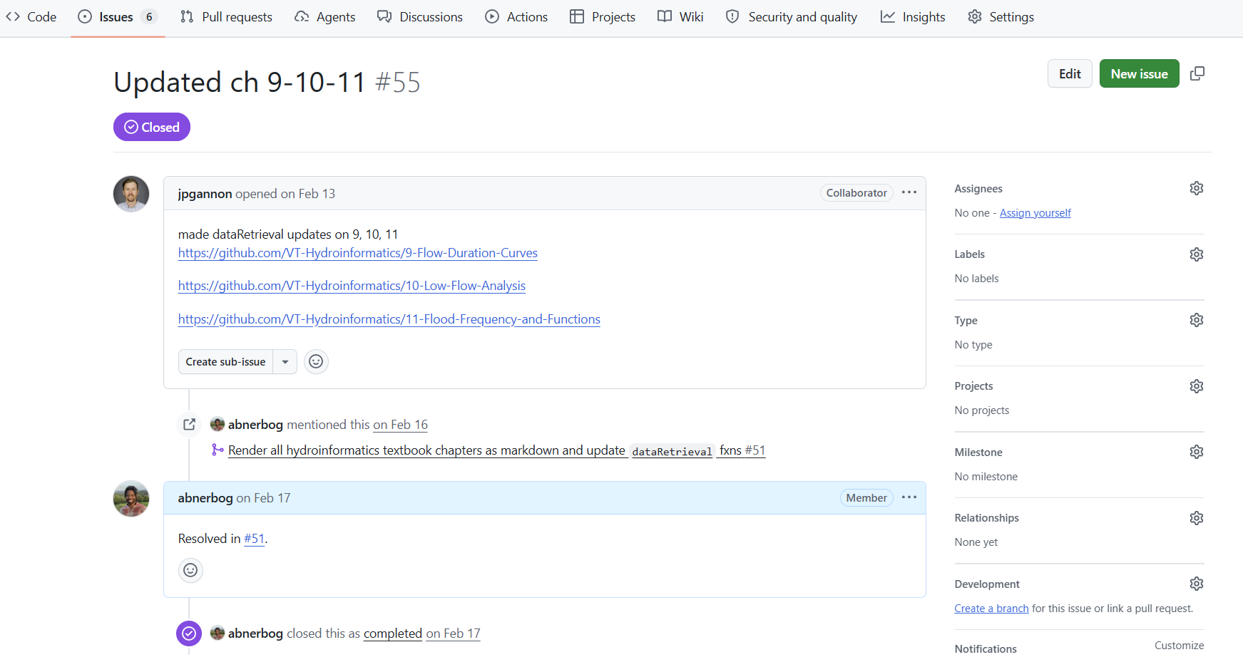 Example syncing